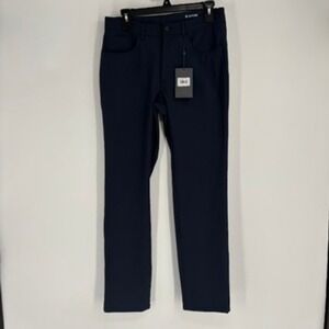 NWT G/FORE Mens Tech Chinos Pants Navy Blue Slim Fit Size 30x31 Golf Athletic